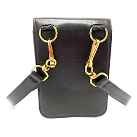 Chanel-Chanel Black and Beige Leather Waist Pouch-Black