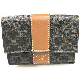 Céline Portafoglio Compatto Triomphe Celine Marrone