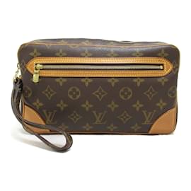 Louis Vuitton-Louis Vuitton Marly Dragonne Clutch Bag-Brown