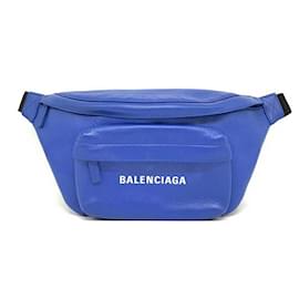 Balenciaga-Cinto Balenciaga Everyday em couro de bezerro azul-Azul