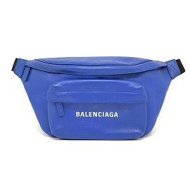 Balenciaga Everyday Belt Pack in Blue Calfskin Blue