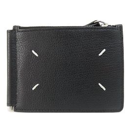 Maison Martin Margiela Billetera bifold de cuero negro Maison Margiela Negro