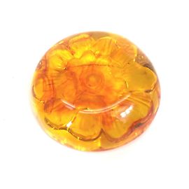 Broche círculo naranja Chanel Naranja