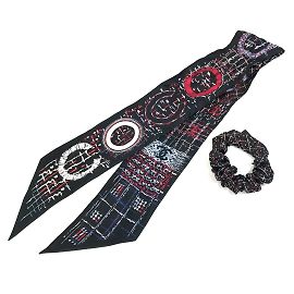 Set di Accessori per Capelli Chanel CC in 2 Pezzi Nero