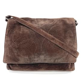 Chanel-Sac à épaule en cuir marron Chanel-Marron