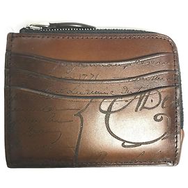 Portamonete in pelle marrone Berluti Marrone