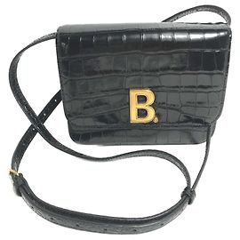 Borsa a spalla in pelle nera Balenciaga Nero