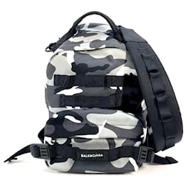 Balenciaga-Mochila camuflada cinza Balenciaga-Marrom