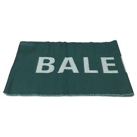 Sciarpa logo verde e bianco Balenciaga Verde