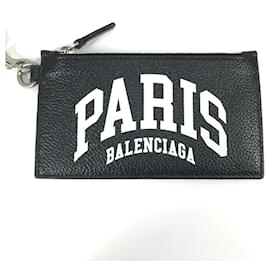 Balenciaga-Balenciaga Black Leather Coin Purse-Black