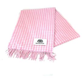 Écharpe à franges rose Balenciaga Rose