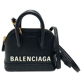 Borsa a spalla in pelle nera Balenciaga Nero