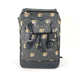 Sac à dos Gucci Interlocking G Tiger Noir