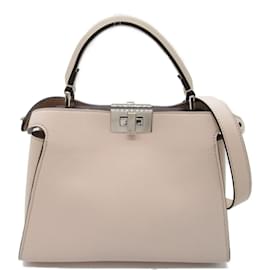 Fendi-Bolso de Hombro Fendi Peekaboo Icon Essential-Blanco