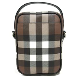 Burberry-Burberry Brown Cotton Shoulder Bag-Brown