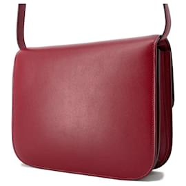 Céline-Celine Classic Box Medium Crossbody Shoulder Bag-Red