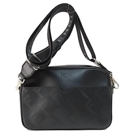 Fendi-Fendi Black PVC Shoulder Bag for Men-Black