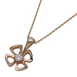 Bulgari-Collier en diamant en or rose 18K Bvlgari-Doré