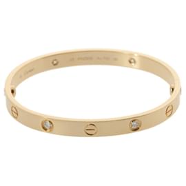 Cartier-Cartier Love Bracelet Half Diamond in Yellow Gold-Golden