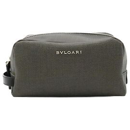Bulgari Bolsa Clutch Bvlgari Weekend Second Preto Cinza antracite