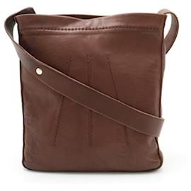 Hermès-Hermes Toudou Leather Shoulder Bag-Brown