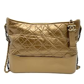 Chanel-Bolso de hombro de cuero Gabriel de Chanel-Bronce