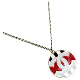 Chanel-Collier en émail multicolore Chanel-Argenté,Multicolore