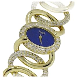 Piaget-Reloj de pulsera de cuarzo con diamantes para mujeres Piaget-Azul