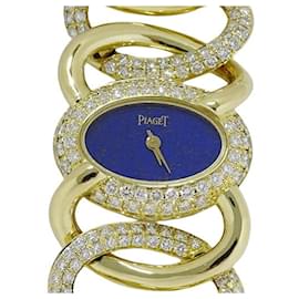 Piaget-Reloj de pulsera de cuarzo con diamantes para mujeres Piaget-Azul