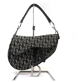 Christian Dior-Christian Dior Trotter Saddle Bag Pouch-Navy blue