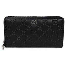 Gucci-Gucci Long Wallet in Black Leather-Black
