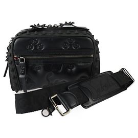 Borsa a tracolla in pelle di vitello nera Christian Louboutin Nero