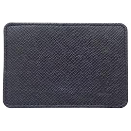 Louis Vuitton-Louis Vuitton Taiga Coin Purse in Noir-Black