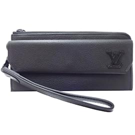 Louis Vuitton-Louis Vuitton Long Wallet M69831 Aerogram Zippy Noir-Black