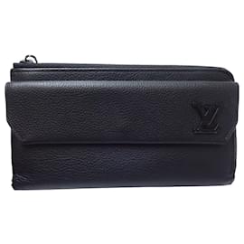 Louis Vuitton-Louis Vuitton Long Wallet M69831 Aerogram Zippy Noir-Black