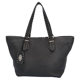 Fendi-Sac à main Fendi Selleria-Noir