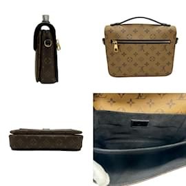 Louis Vuitton-Louis Vuitton Monogram Reverse Pochette Metis MM Handbag-Brown