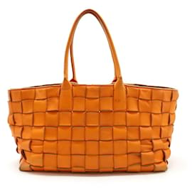 Bottega Veneta-Bottega Veneta Maxi Intrecciato Cabas Tote Bag-Laranja