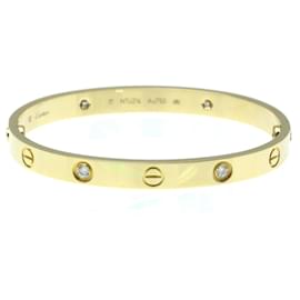 Cartier-Cartier Love Bracelet 4P Diamond Bangle-Golden