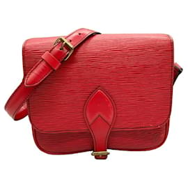 Louis Vuitton-Sac à épaule Louis Vuitton Cartesier Epi Rouge-Rouge