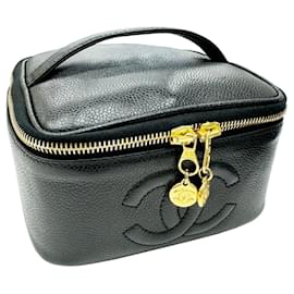 Chanel-Chanel Coco Mark Horizontal Vanity Bag-Black