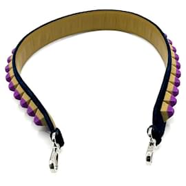 Fendi-Fendi Women's Navy Suede Leather Shoulder Strap-Navy blue