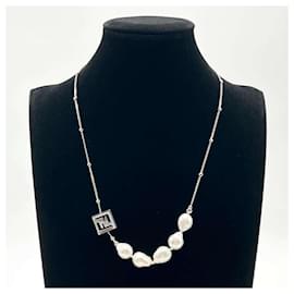Fendi-Fendi Women's Necklace Pendant Faux Pearl-Other