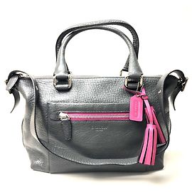 Bolsa de Ombro Textured Legacy 21140 da Coach Marrom