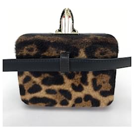 Christian Louboutin-Christian Louboutin Leopard Pattern Waist Pouch-Brown