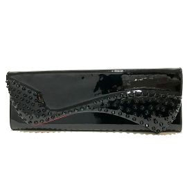 Christian Louboutin Black Leather Clutch Bag Black