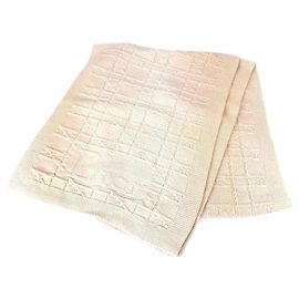 Christian Dior Pink Wool Stole Pink