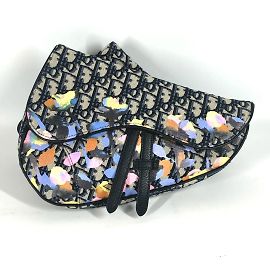 Borsa a tracolla obliqua Alex Foxton di Christian Dior Blu navy