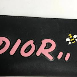 Christian Dior-Christian Dior Japan Limited Zip Around Long Wallet-Black