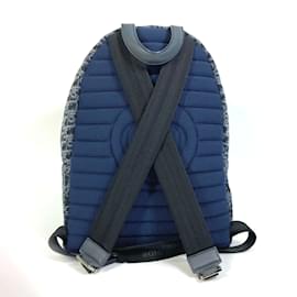 Christian Dior-Christian Dior Trotter Oblique Backpack-Navy blue